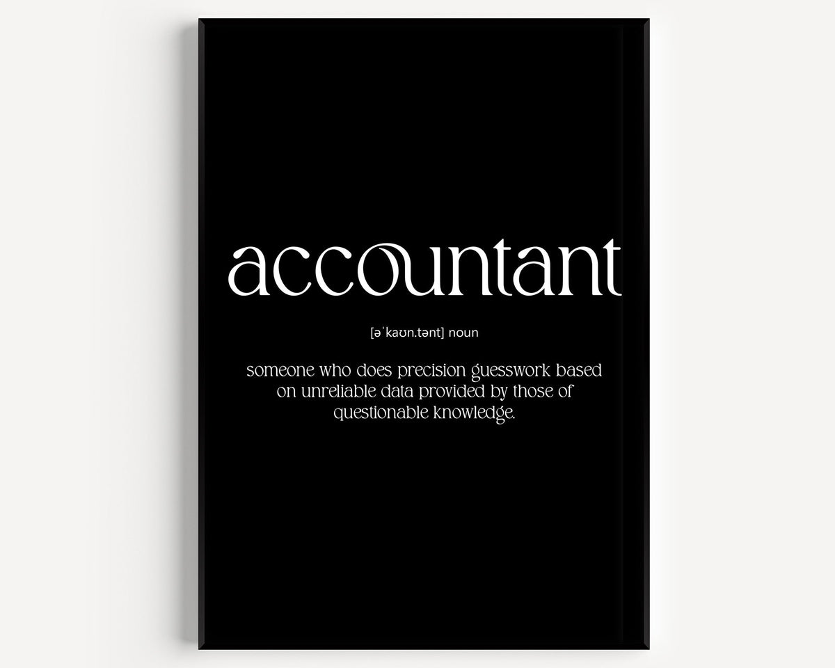 Accountant Defination Accountant Definition Print - Magic Posters