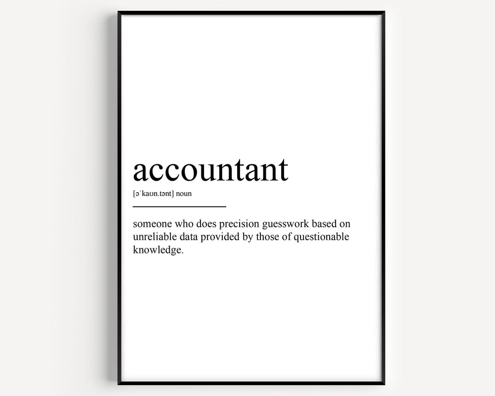 Accountant Defination Accountant Definition Print - Magic Posters