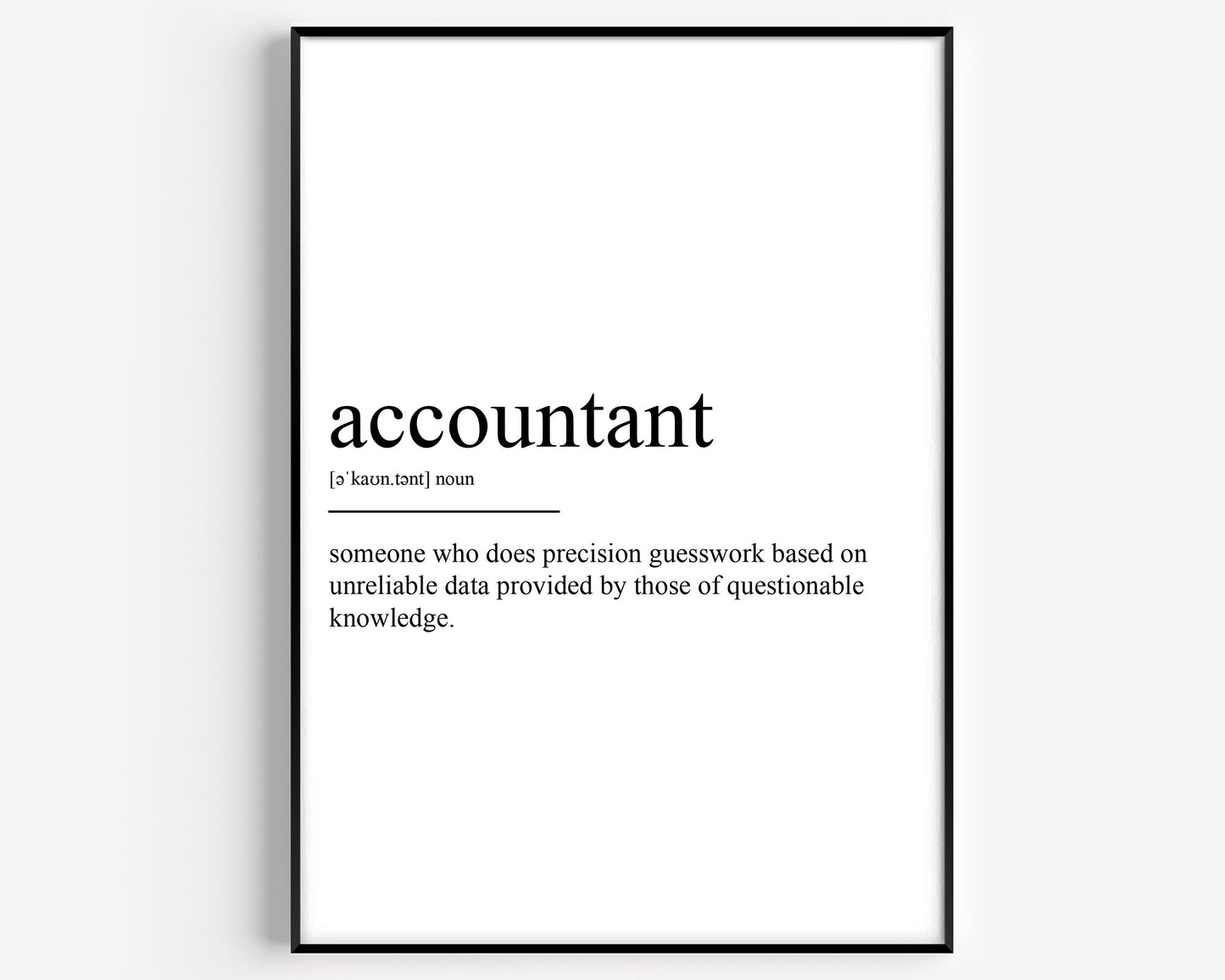 Accountant Definition Print - Magic Posters
