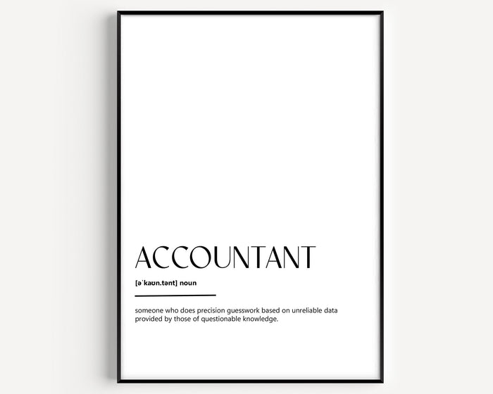 Accountant Definition Print - Magic Posters