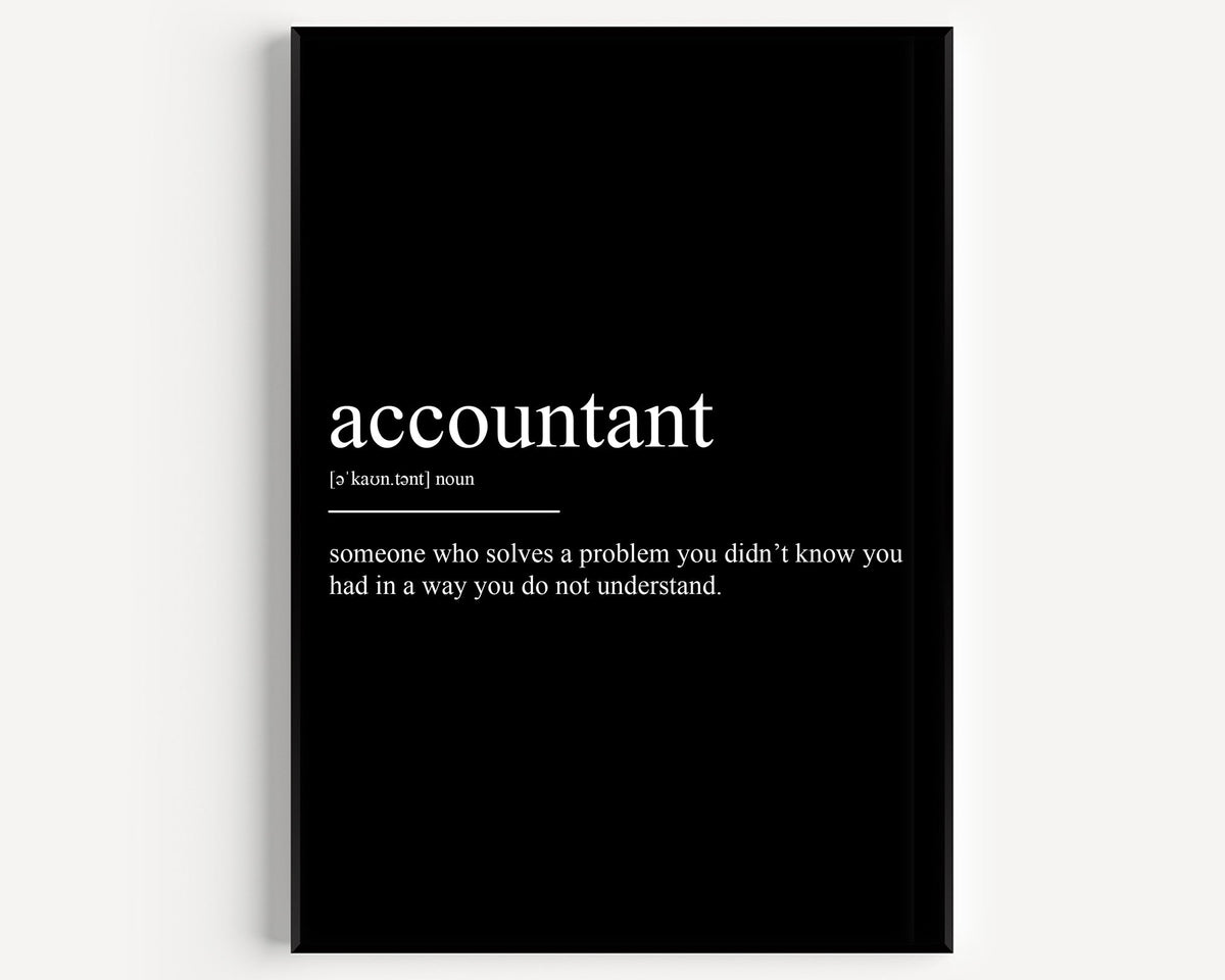 Accountant Defination Accountant Definition Print V2 - Magic Posters