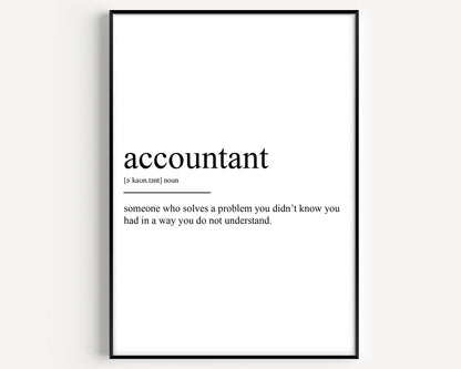 Accountant Definition Print V2 - Magic Posters