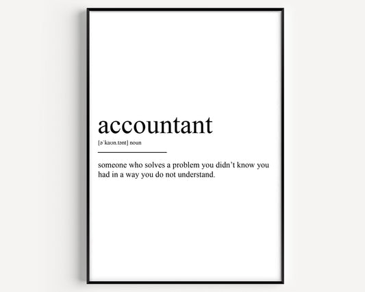 Accountant Definition Print V2 - Magic Posters