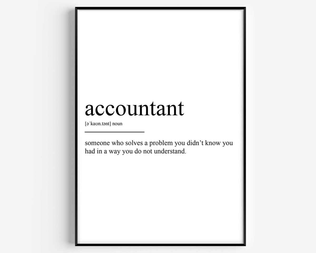 Accountant Definition Print V2 - Magic Posters