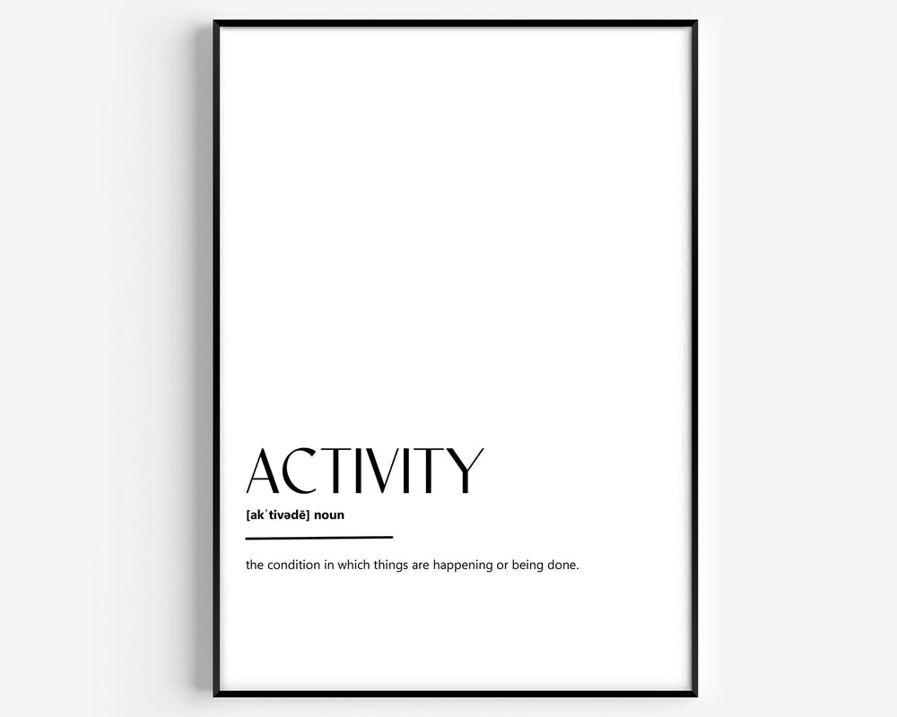 Activity Definition Print Magic Posters
