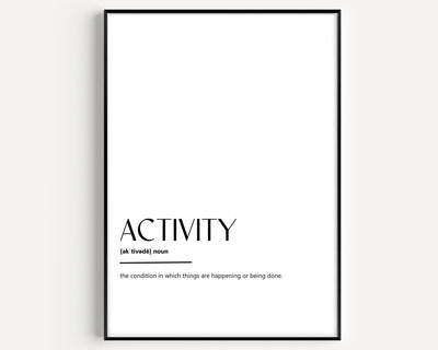 Activity Definition Print - Magic Posters