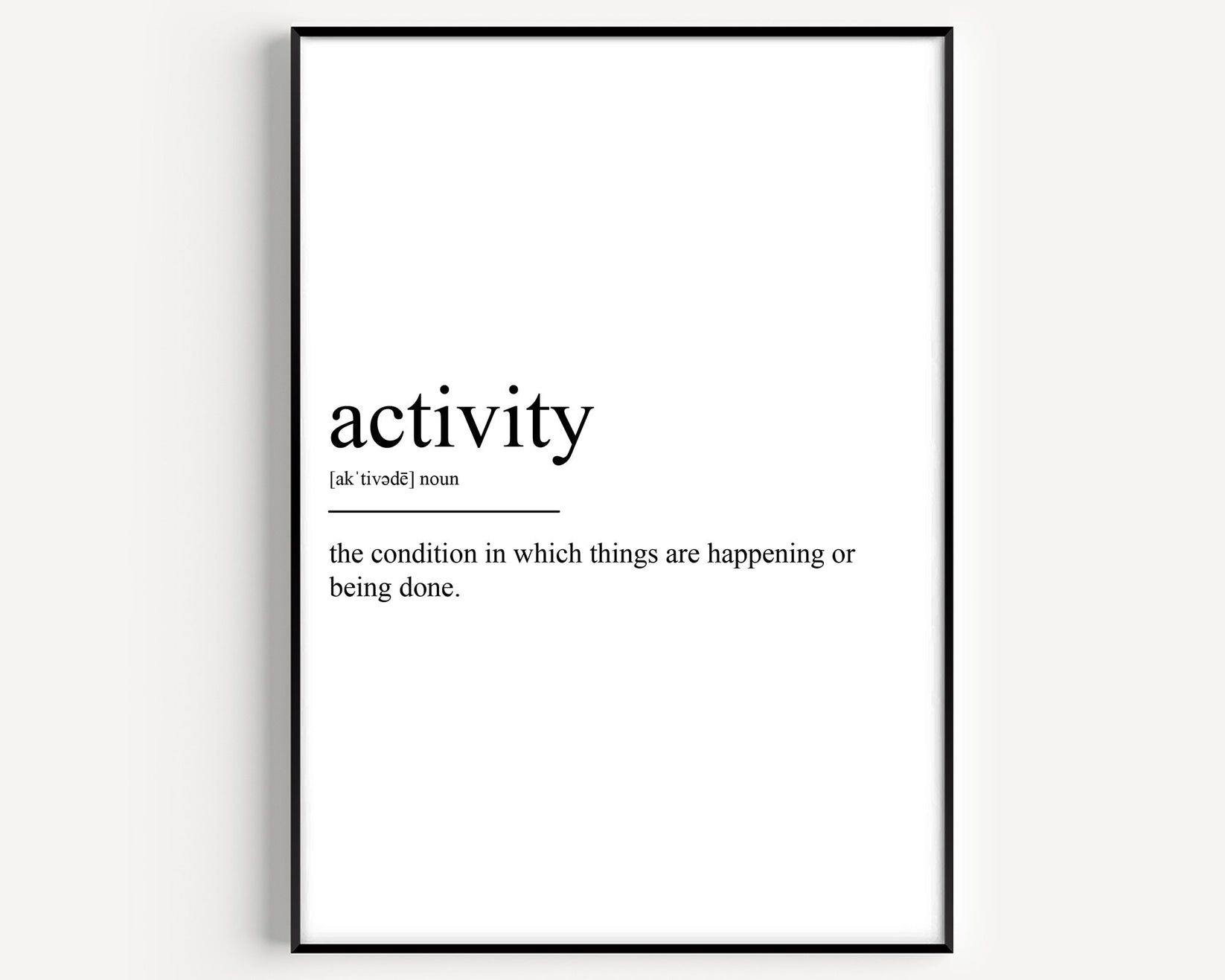 Activity Definition Print - Magic Posters