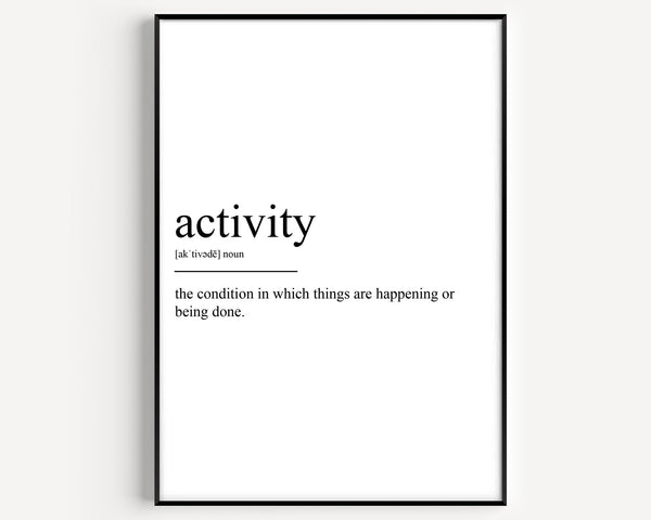 Activity Definition Print - Magic Posters