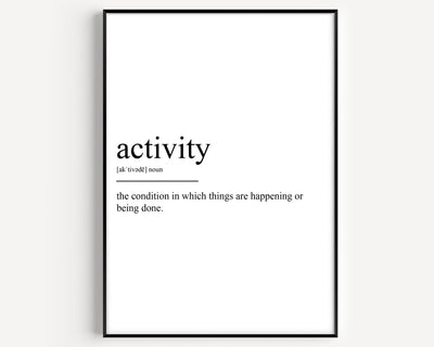 Activity Definition Print - Magic Posters