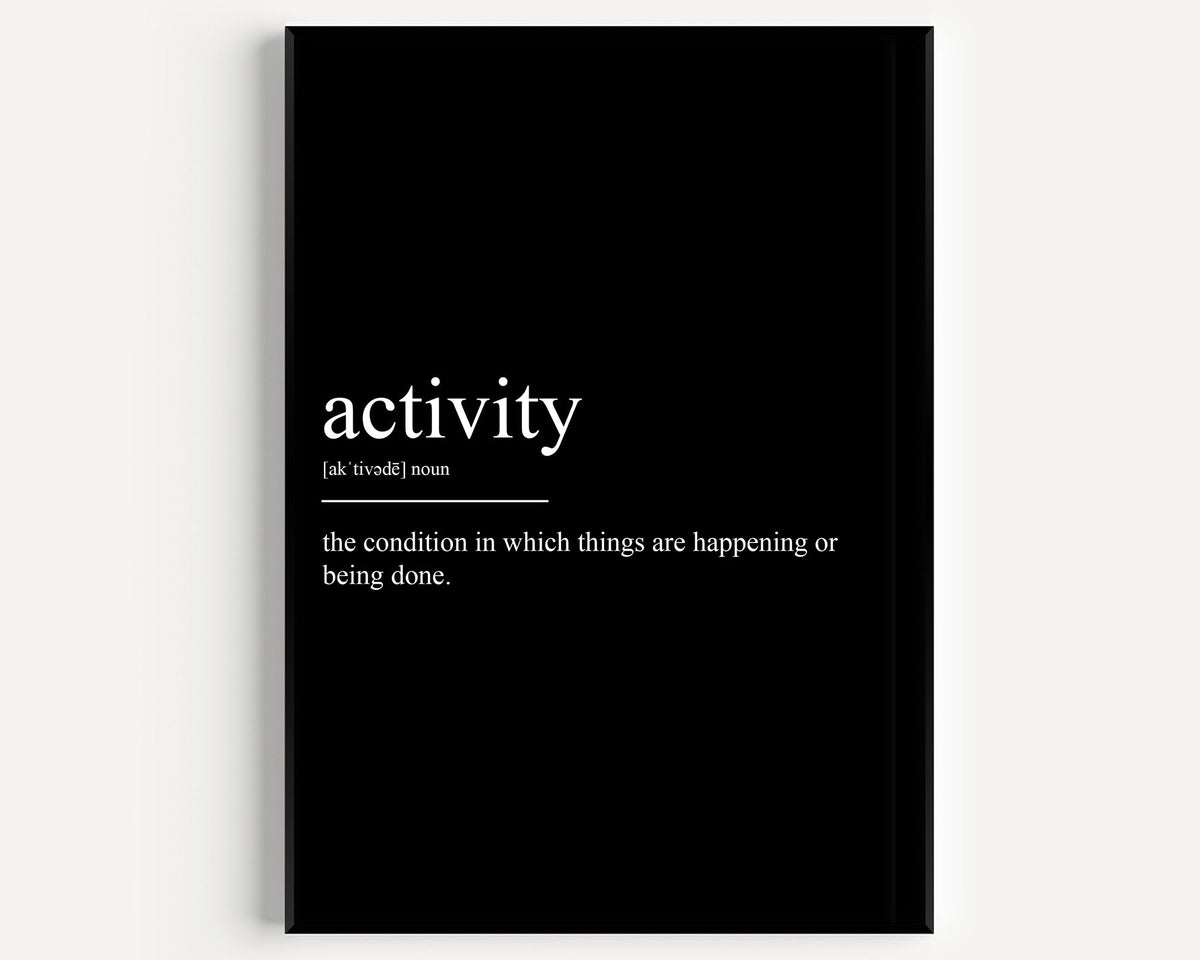 Active Definition Activity Definition Print - Magic Posters
