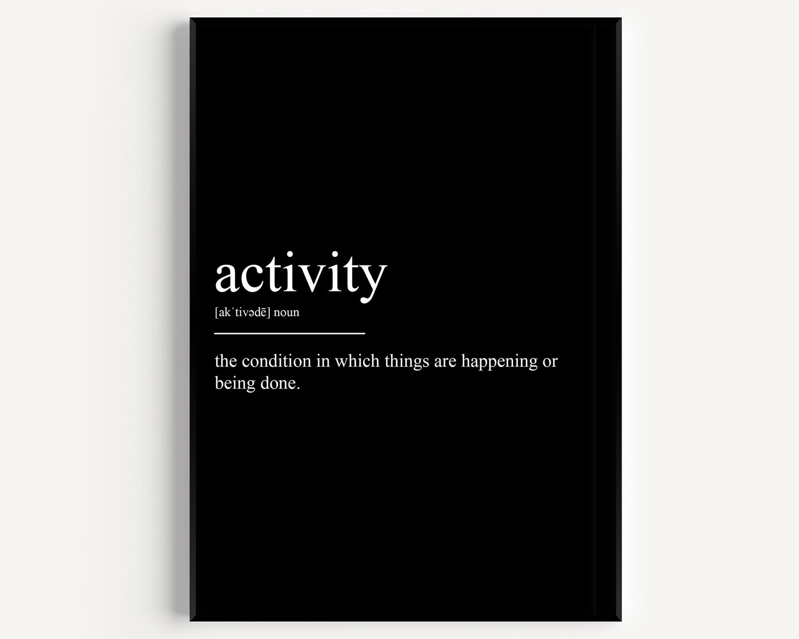 Activity Definition Print - Magic Posters