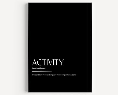 Activity Definition Print - Magic Posters