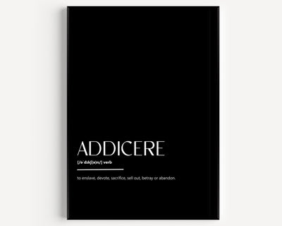 Addicere Definition Print - Magic Posters