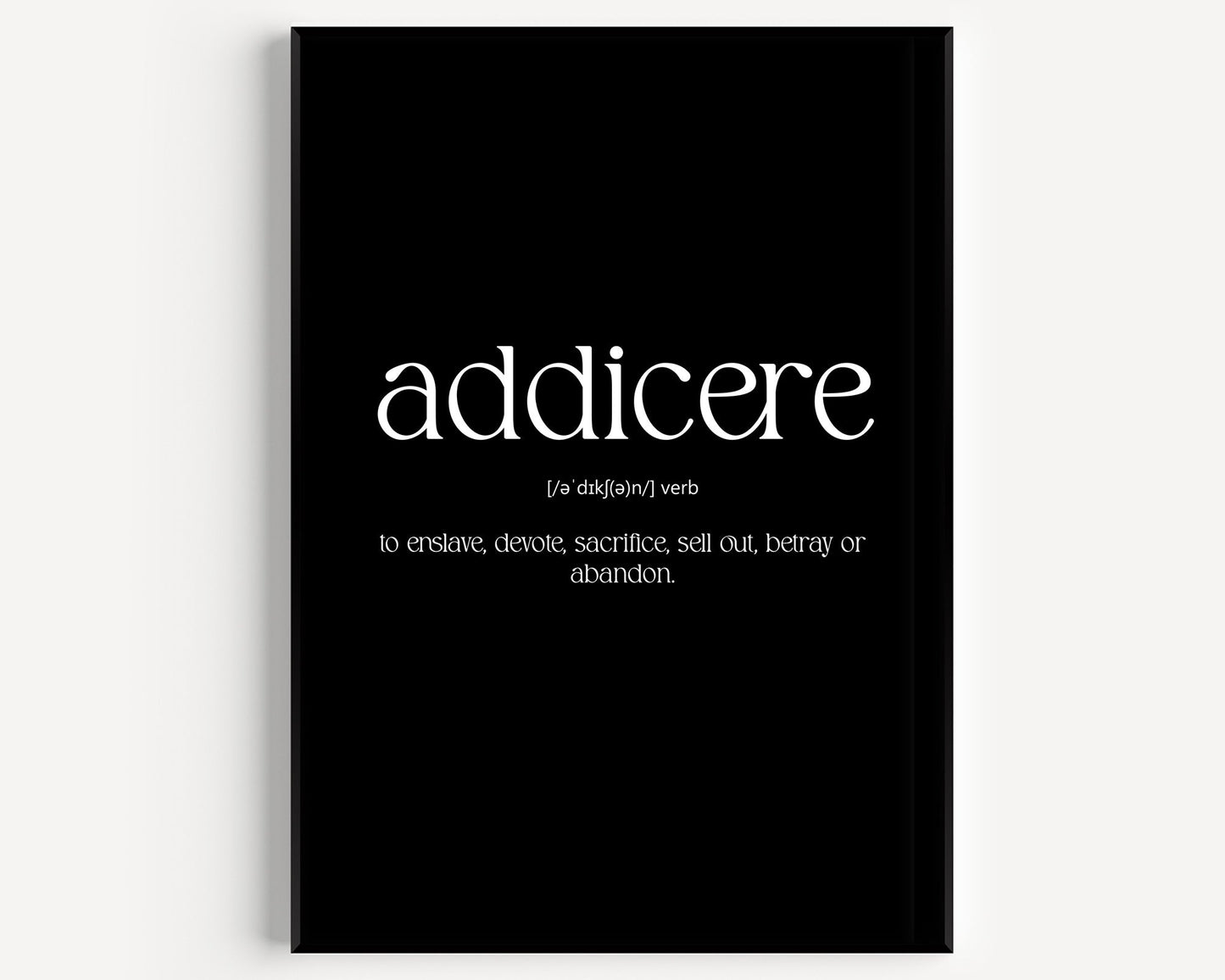 Addicere Definition Print - Magic Posters