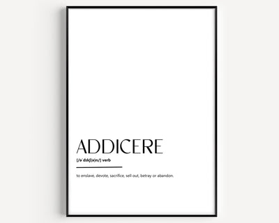 Addicere Definition Print - Magic Posters