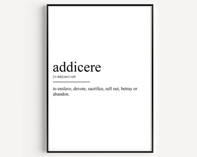 Addicere Definition Print - Magic Posters