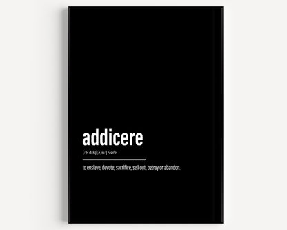 Addicere Definition Print - Magic Posters