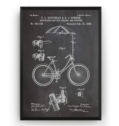 Adjustable Bicycle 1896 Patent Print - Magic Posters