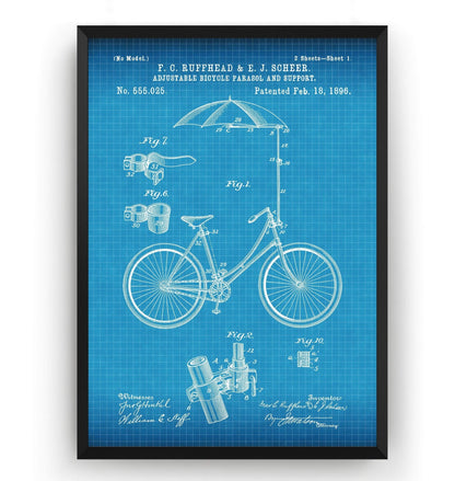 Adjustable Bicycle 1896 Patent Print - Magic Posters