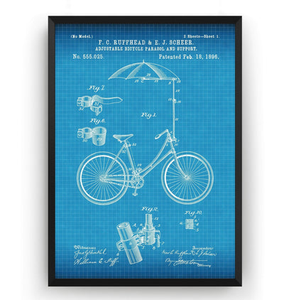 Adjustable Bicycle 1896 Patent Print - Magic Posters