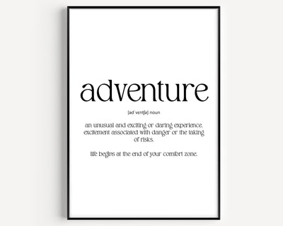 Adventure Definition Print - Magic Posters