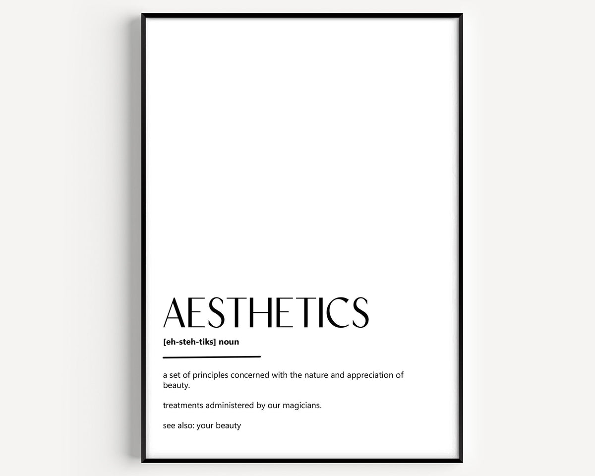 Aesthetics Definition Indesign Aesthetics Definition Print – Magic Posters