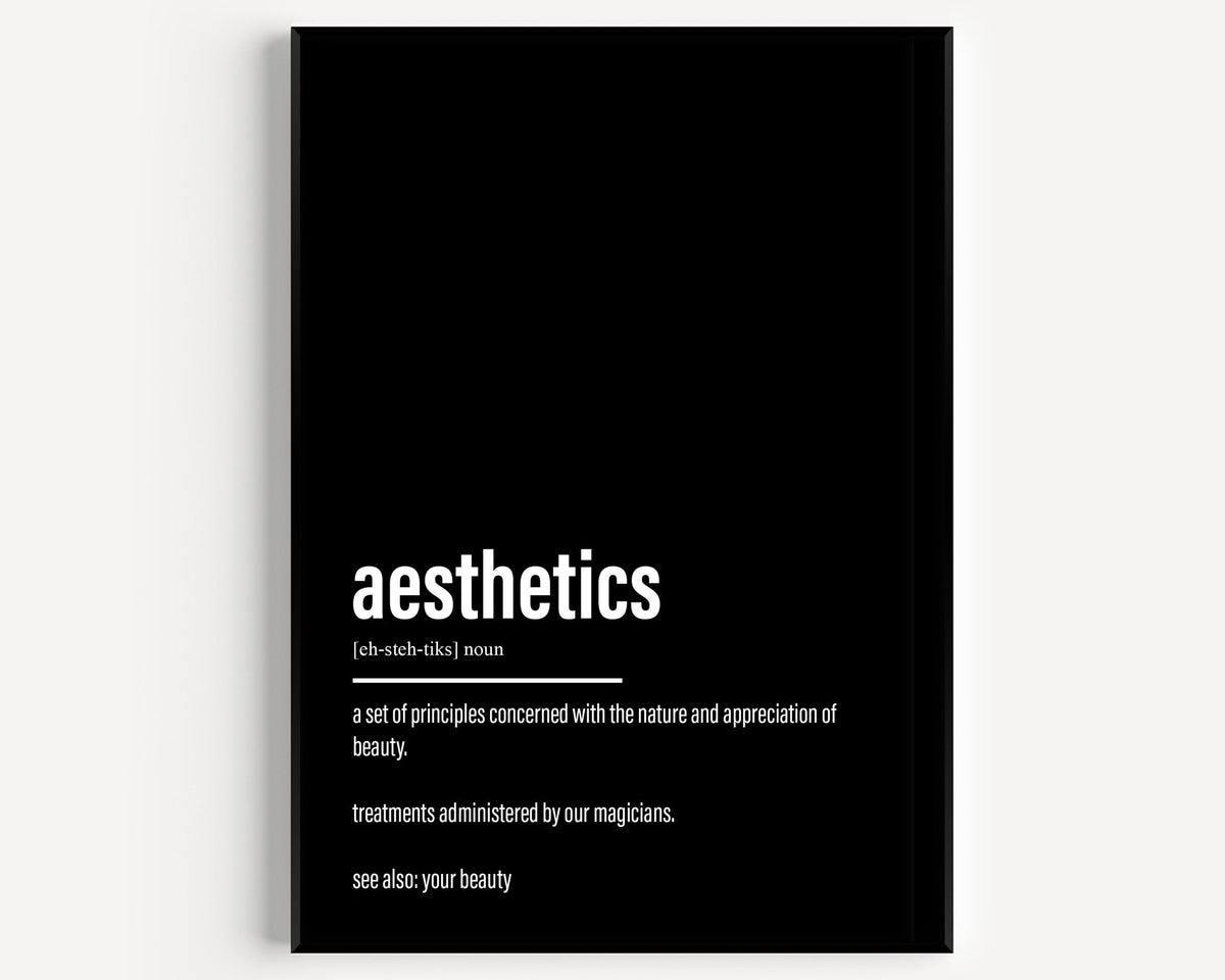 Aesthetics Definition Indesign Aesthetics Definition Print – Magic Posters