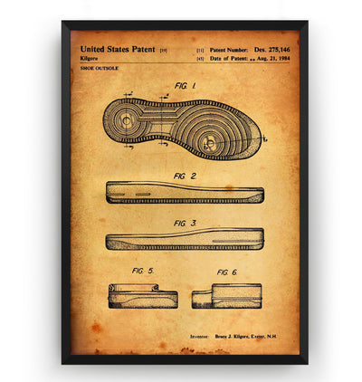 Air Force 1 Sole 1984 Patent Print - Magic Posters