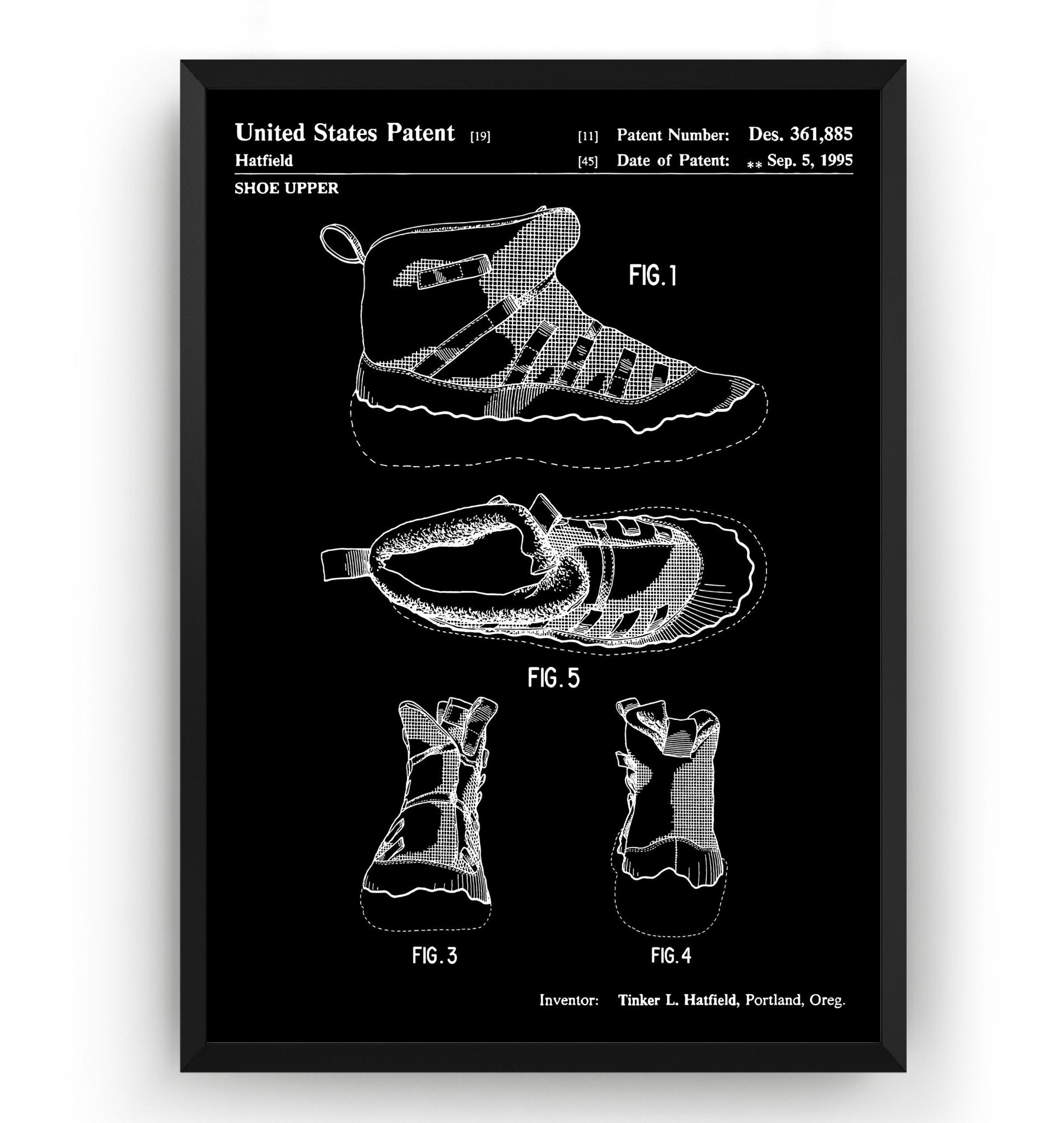Air Jordan 11 1995 Patent Print - Magic Posters