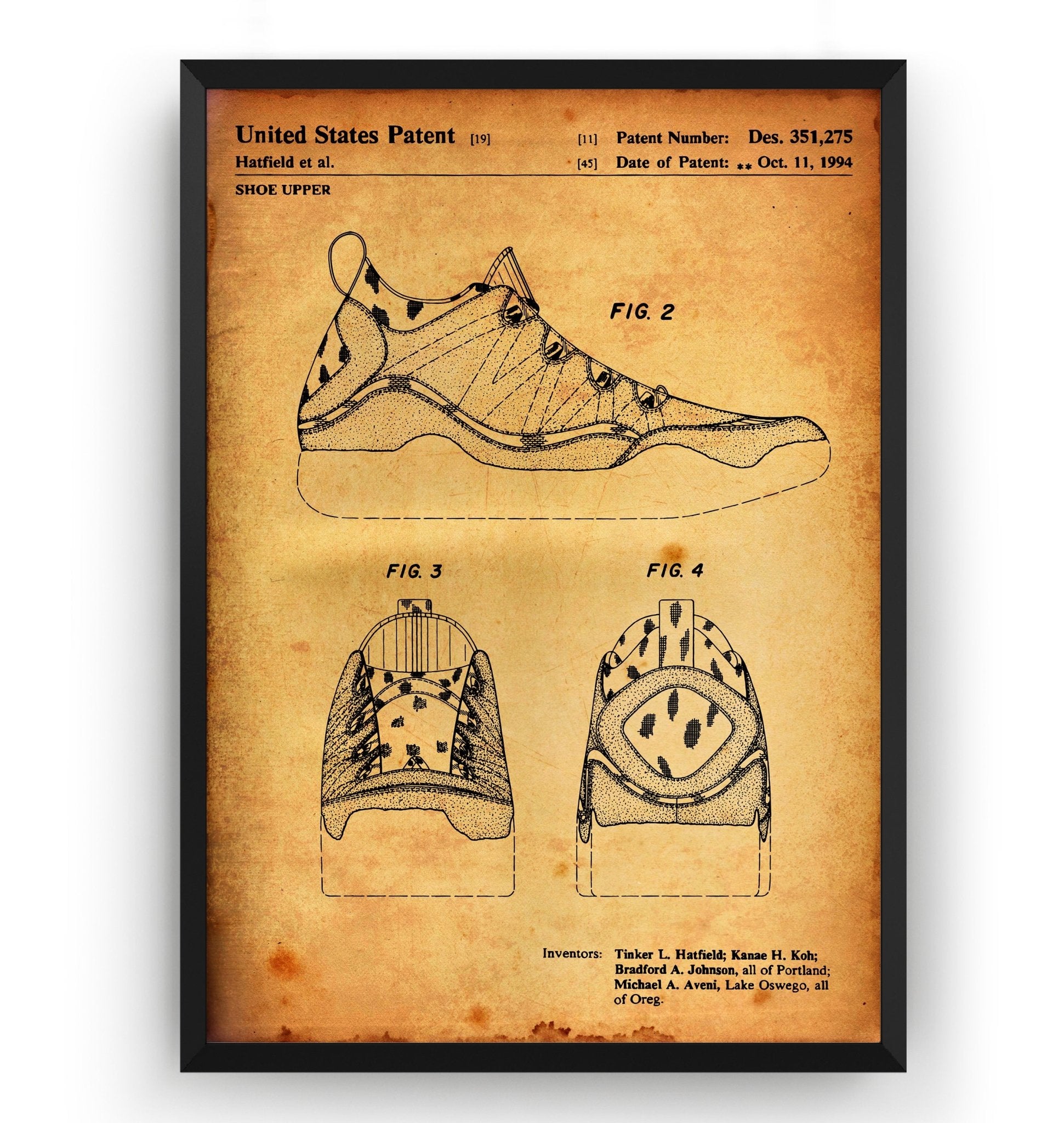 Air Jordan 1994 V2 Patent Print - Magic Posters