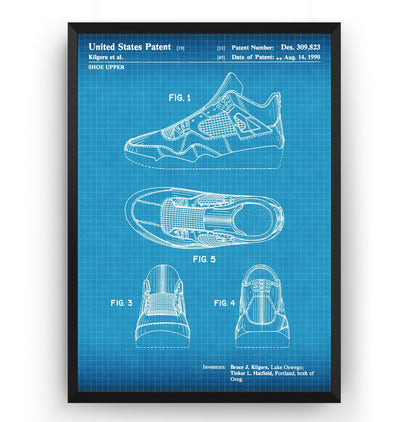 Air Jordan 4 1990 Patent Print - Magic Posters