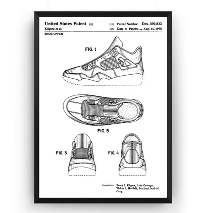 Air Jordan 4 1990 Patent Print - Magic Posters