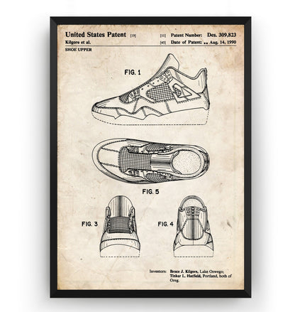 Air Jordan 4 1990 Patent Print - Magic Posters