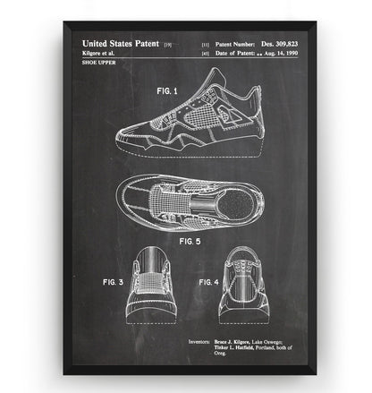 Air Jordan 4 1990 Patent Print - Magic Posters