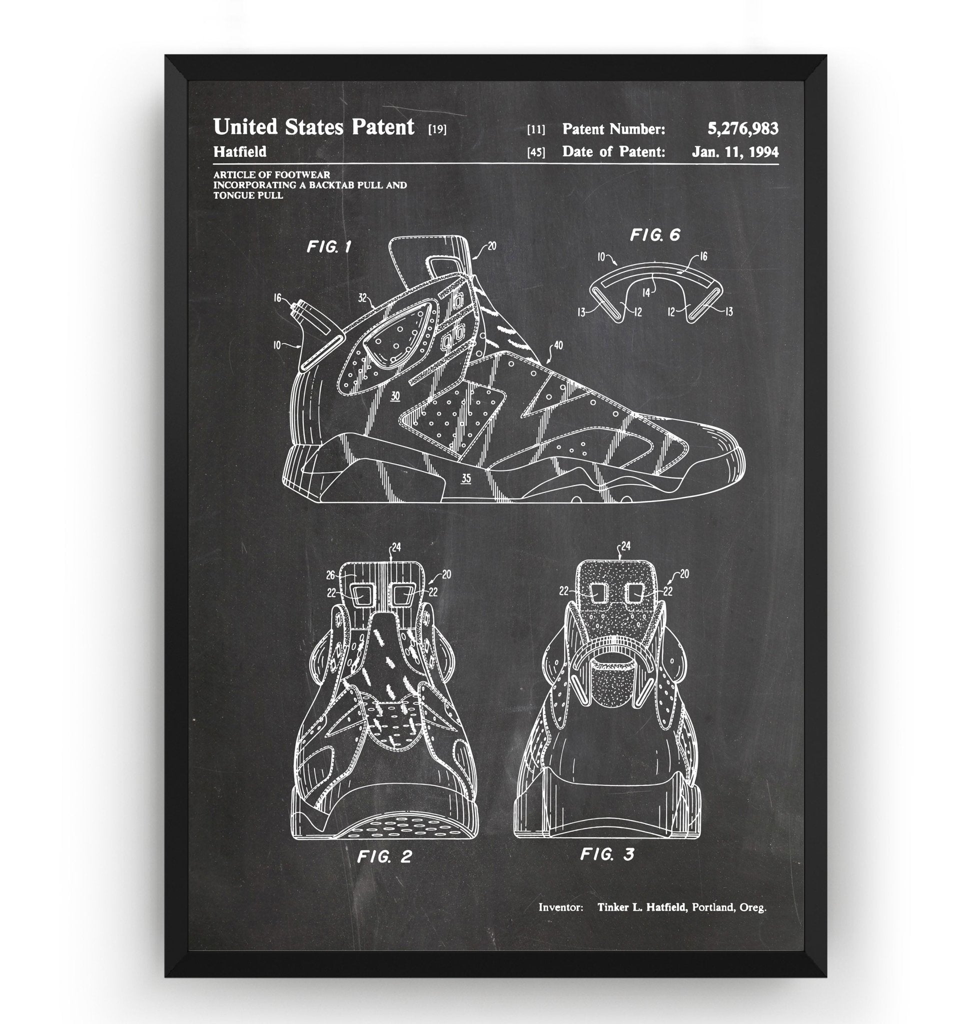 Air Jordan 6 1994 Patent Print - Magic Posters