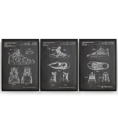 Air Jordan Set Of 3 Patent Prints - Magic Posters