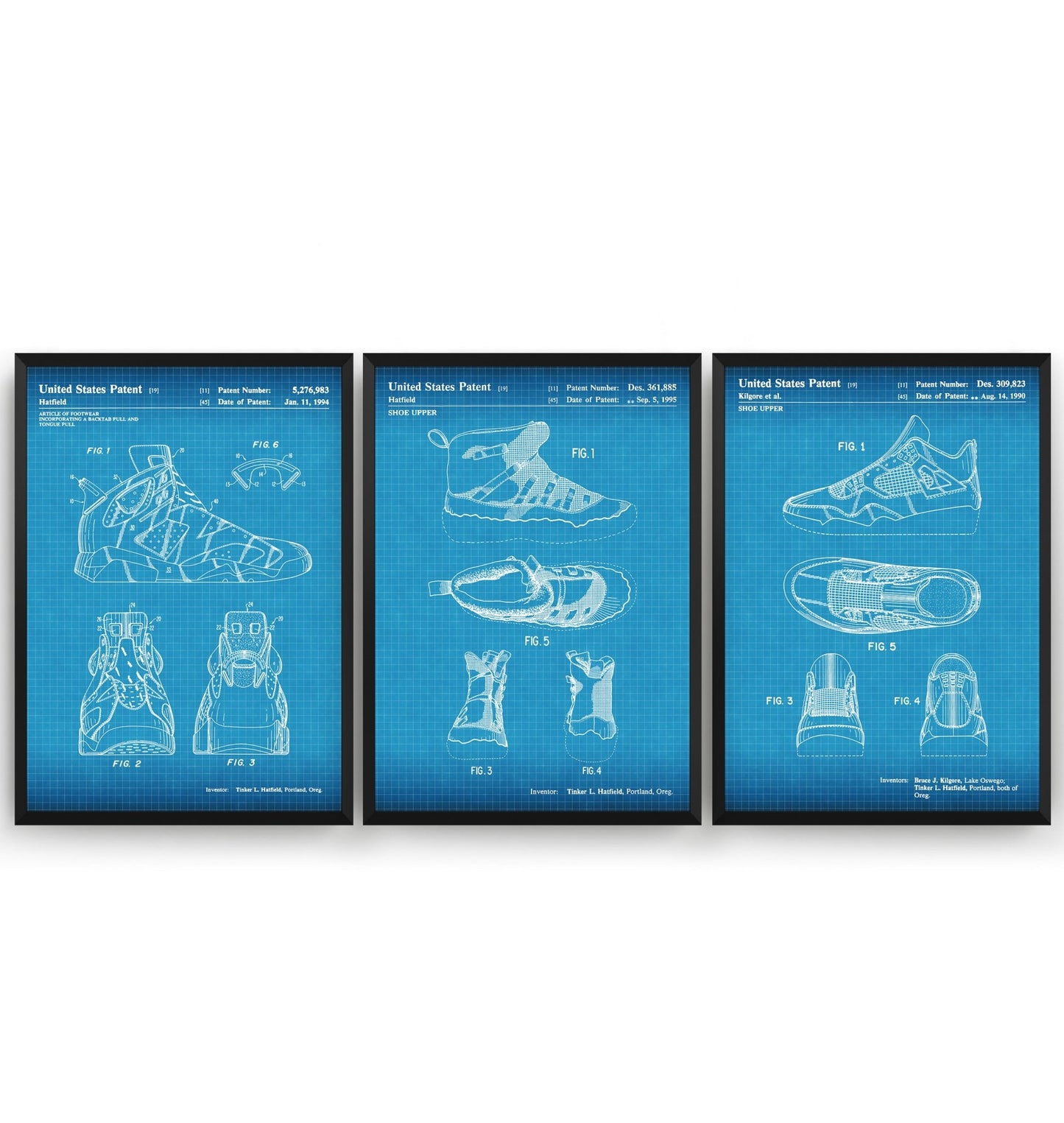 Air Jordan Set Of 3 Patent Prints - Magic Posters