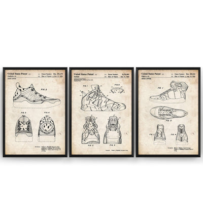 Air Jordan Set Of 3 Patent Prints - V2 - Magic Posters