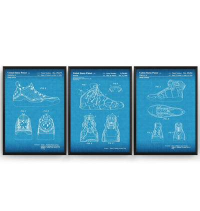 Air Jordan Set Of 3 Patent Prints - V2 - Magic Posters