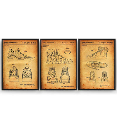 Air Jordan Set Of 3 Patent Prints - V2 - Magic Posters