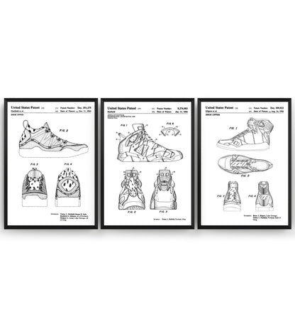 Air Jordan Set Of 3 Patent Prints - V2 - Magic Posters
