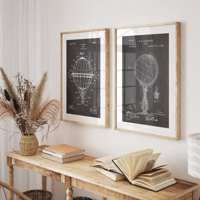 Air Travel Set Of 2 Patent Prints - Magic Posters