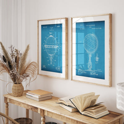 Air Travel Set Of 2 Patent Prints - Magic Posters