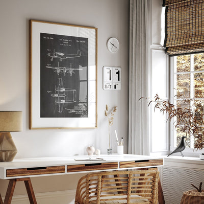 Airplane H R Hughes 1944 Patent Print - Magic Posters