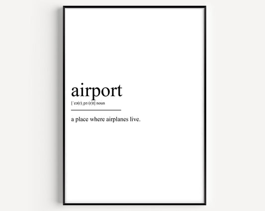 Airport Definition Print - Magic Posters