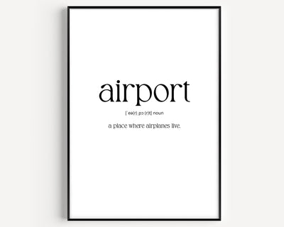 Airport Definition Print - Magic Posters