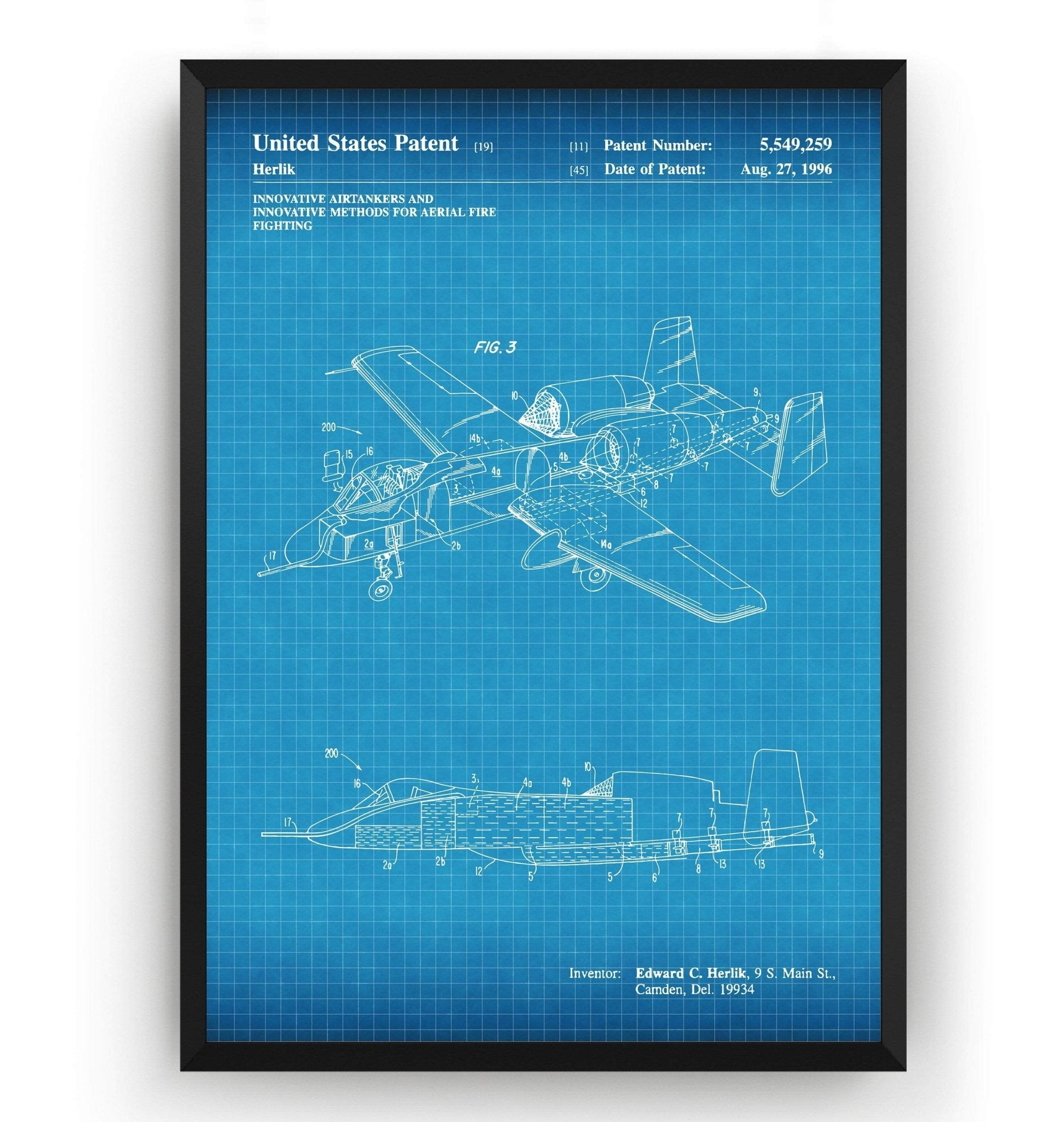 Airtanker 1996 Patent Print - Magic Posters
