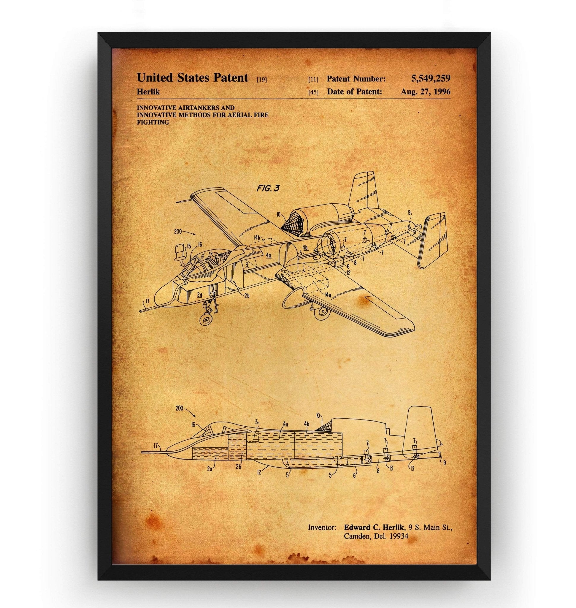 Airtanker 1996 Patent Print - Magic Posters