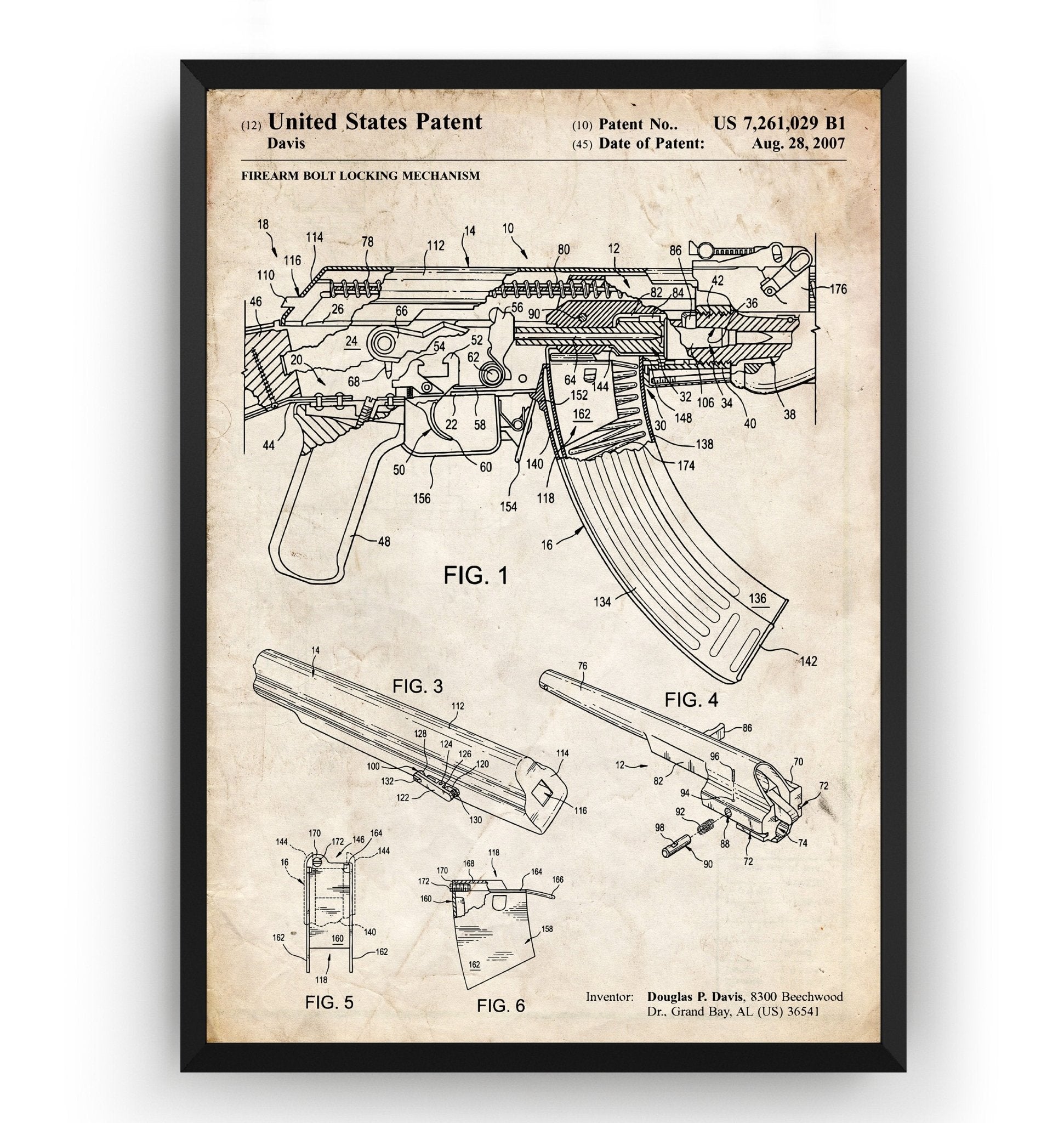 AK-47 Rifle 2007 Patent Print - Magic Posters