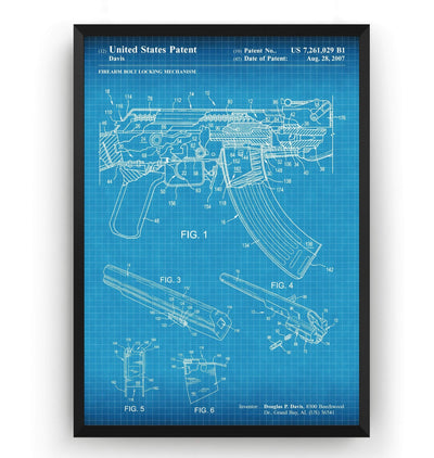 AK-47 Rifle 2007 Patent Print - Magic Posters